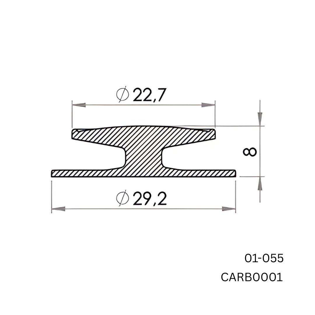 8000 x Carmo 01-055 PVC/PUR Weldable Plastic Button – HF / RF / Ultrasonic Welding – 22.7 mm (BULK)