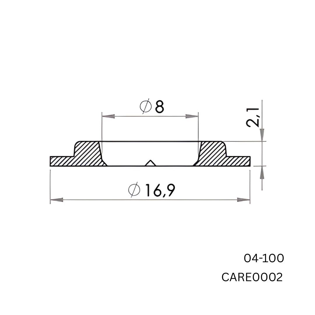 45,000 x Carmo 04‑100 Weldable PVC Eyelet – 8mm HF‑Welding Banner & Tarpaulin Reinforcement