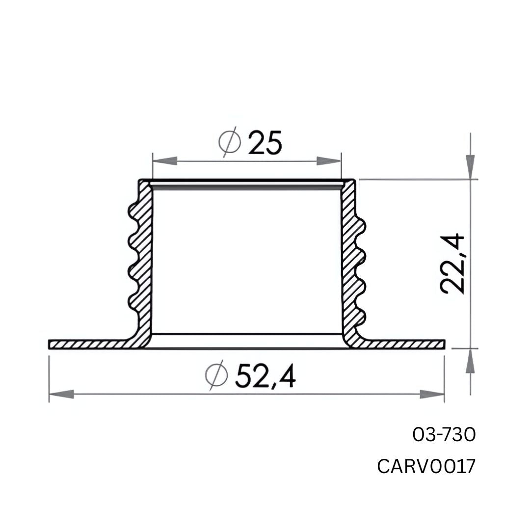1000 x Carmo Threaded Neck Flange 25mm, High Frequency Ultrasonic Weldable Nozzle BULK BUY 03-730-1014