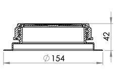 Carmo PVC/PE cap w/weld flange,  03-129-7406 (was 7403) Box quantity 80 pieces