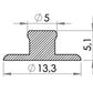 Carmo PA / Nylon plastic Snap fastener, male - Natural (Box Quantity)