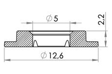 Plastic Eyelet, 5 mm - PVC Natural (Box Quantity)