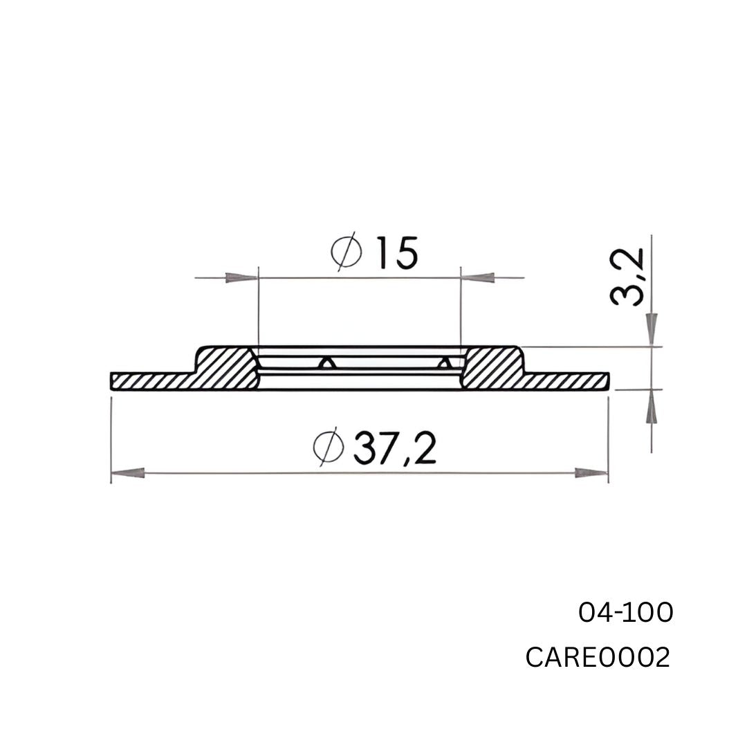 5,000 x Carmo 04‑277 Heavy‑Duty Weldable PVC Eyelet – 15/37 mm Stacked HF‑Welding Eyelet for Banners, Tarpaulins & Building Wraps (Copy)