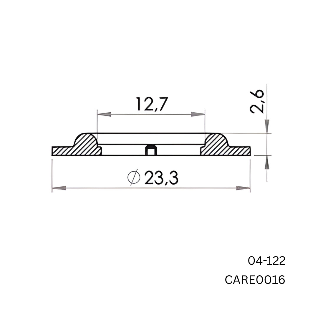 28,000 x Carmo 04‑122 HF/Ultrasonic Weldable Plastic Eyelet – 1/2" (12.7 mm) Round Shoulder for PVC & PVC/PUR (Copy)
