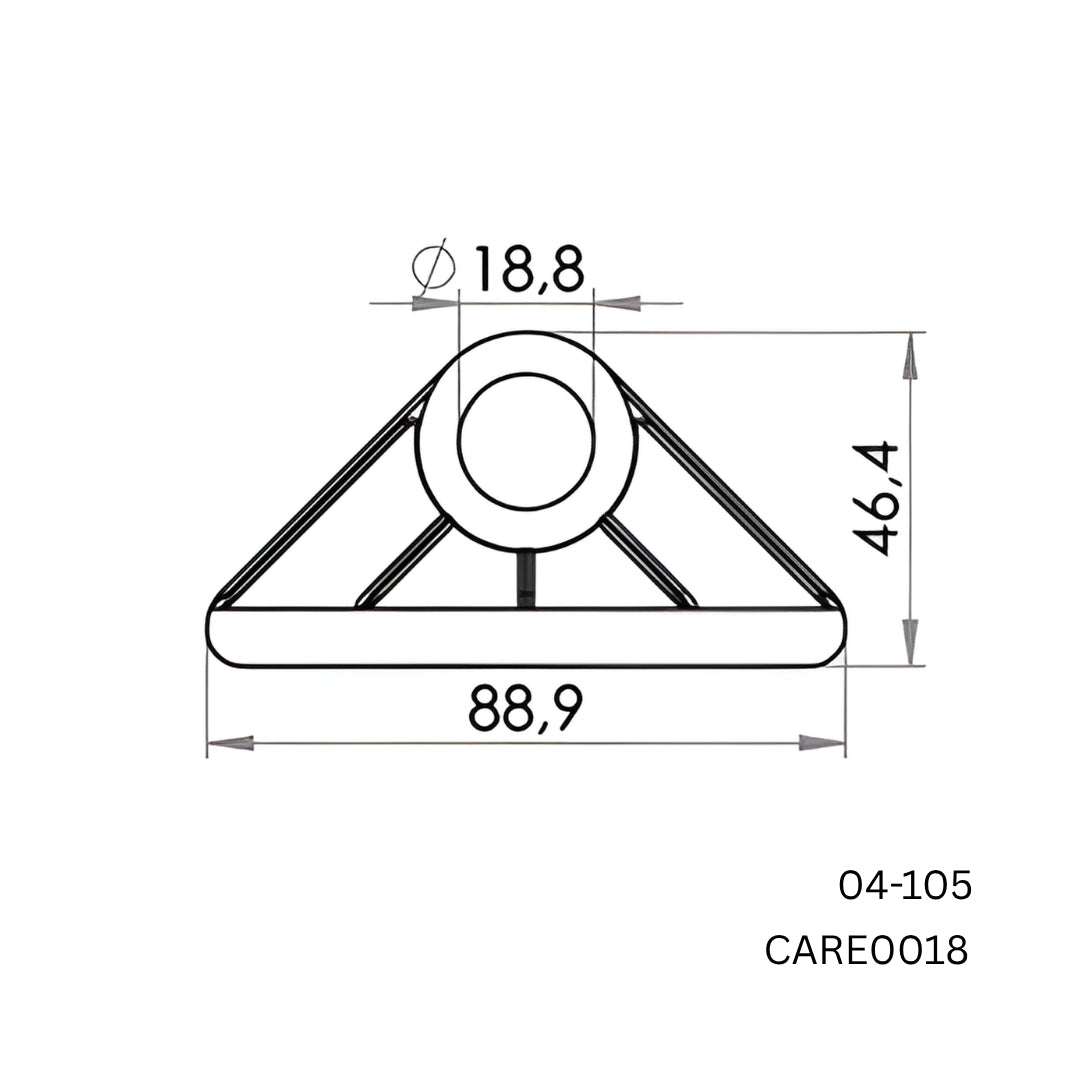 4000 x Carmo 04‑105 PVC Reinforcement Triangle – Durable Plastic Eyelet for Tents, Tarpaulins & Marqueeses