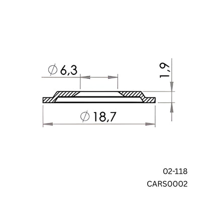 50,000 x Carmo 02‑118 PVC Washer – HF/Ultrasonic Weldable Washer for 02‑331 & 02‑431 Snap Fasteners BULK