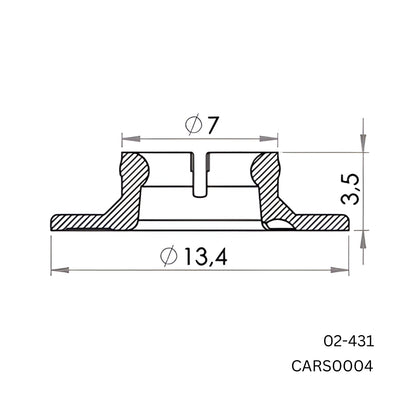 50,000 x Carmo 02‑431 PA/Nylon Snap Fastener – Female (Heavy Closing Strength)