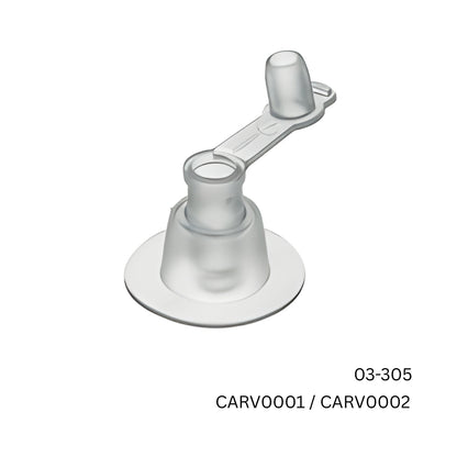 7000 x Carmo 03‑305 HF/Ultrasonic Weldable Inflation Valve – Free‑Flow, Fixed Plug, 5 mm Inlet (PVC / PVC‑PUR) (Copy)
