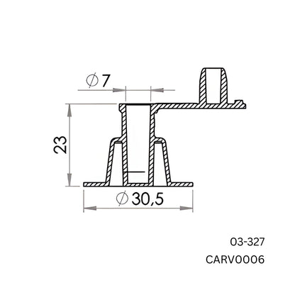 4000 x Carmo 03‑327 HF/Ultrasonic Weldable Non‑Return Inflation Valve – 7 mm Inlet PVC/PUR (Copy)