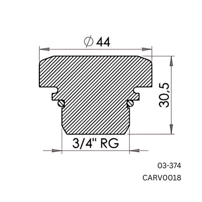 Carmo 03‑374 HF‑Weldable Pressure Relief Valve – G 3/4" Modular System Valve for Inflatables (ABS)