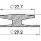 PVC / PUR Button 22.7mm (Natural) (Box Quantity)