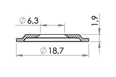 Carmo PVC Washer For snapfastener 02-331, 02-431 - Natural (Box Qty)