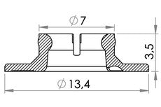 Carmo PA / Nylon Snapfastener, female (heavy closing strength) - Natural (Box Quantity)