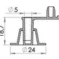 Plastic inflation valve, nonreturn, fixed plug, 5 mm inlet - PVC/PUR Natural (Box Quantity)