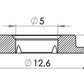 Plastic Eyelet, 5 mm - PVC Natural (Box Quantity)