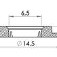 PVC Eyelet, 6.5 mm - PVC Natural (Box Quantity)