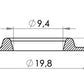 Carmo Plastic Eyelet, 3/8" (9.5 mm) - PVC Natural (Box Quantity)