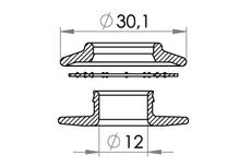 Carmo Plastic snap grommet Set, Ø12 mm - Natural (Box Quantity)