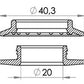 Carmo Snap Grommet Set, Ø20 mm - PP+PP (Box Quantity)